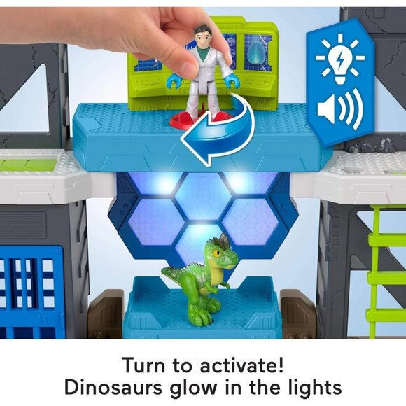 Fisher-Price Imaginext Jurassic World Scan & Glow Dino Playset | Lights & Sounds - Picture 4 of 6